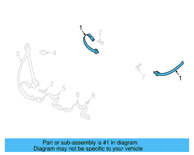 Lap Belt 703-857-713-01C - View 2