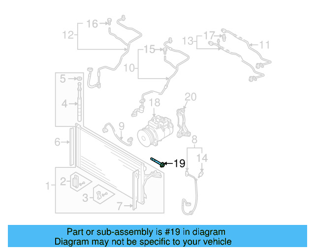 Compressor Assembly Mount Bolt N-104-589-02 - View 6