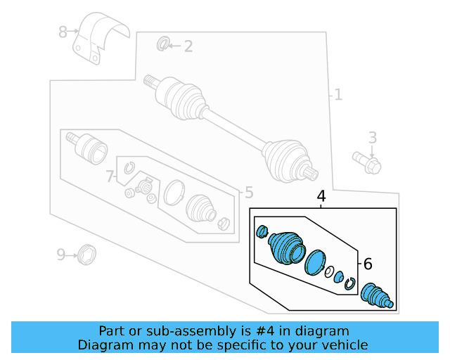 Outer Joint Assembly 5QM-498-099-H - View 9