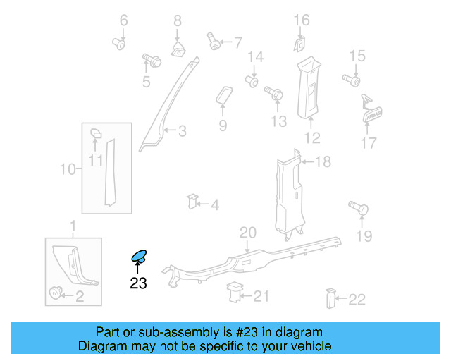 Scuff Plate Clip 6Q0-853-147 - View 81