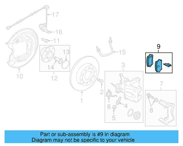 Brake Pads Rear 5C0-698-451-D - View 7