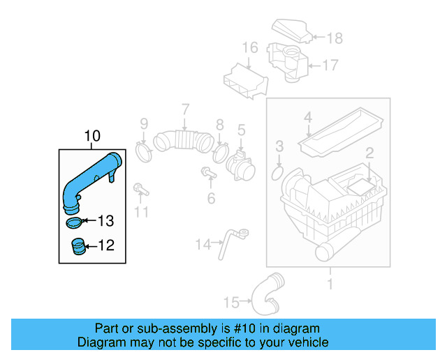 Engine Air Intake Hose 1K0-129-654-BE - View 38