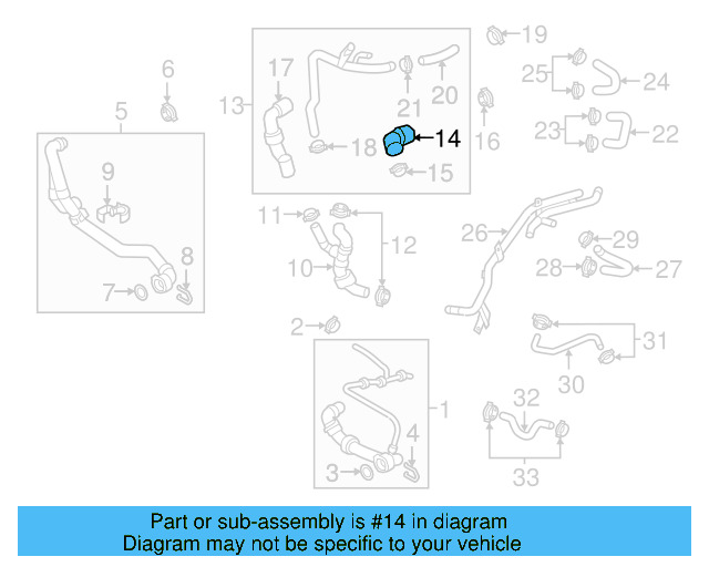 Lower Hose 04L-121-058-B - View 9