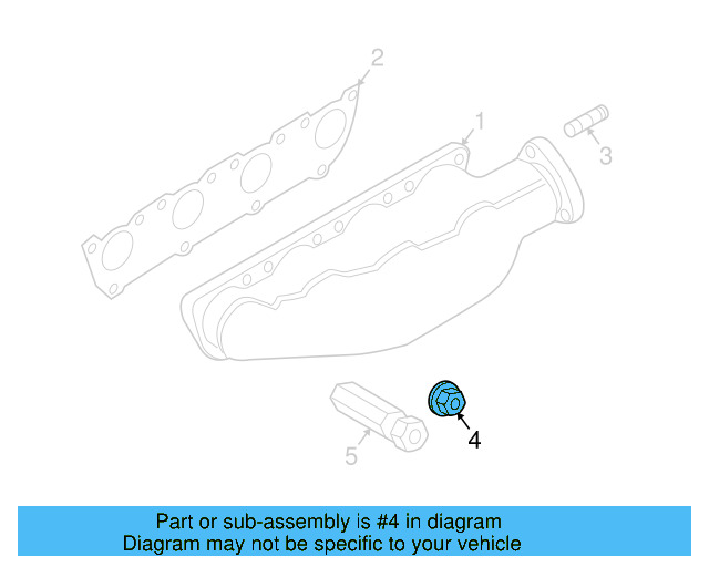 Exhaust Manifold Nut 077-253-158-A - View 11