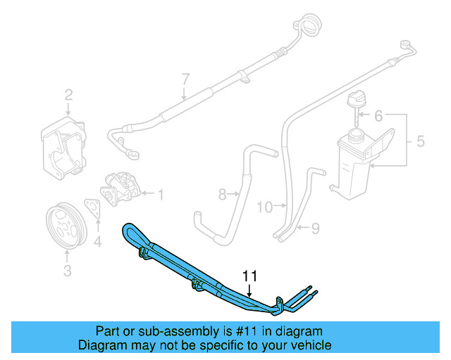 Power Steering Cooler Tube 3B7-422-885-E - View 4