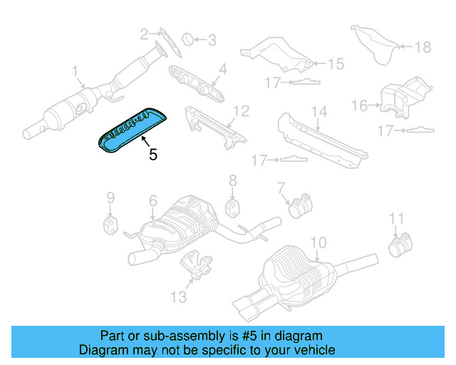 Catalytic Converter Heat Shield 1J0-253-243-AG - View 5