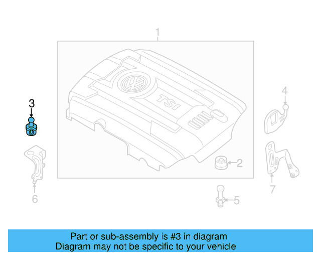 Engine Cover Stud 06K-103-733-E - View 10