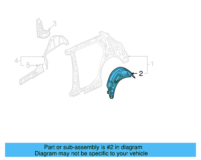 Outer Wheelhouse 1K6-809-412-B - View 2