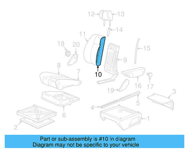 Seat Back Pad 701-881-775-B - View 7