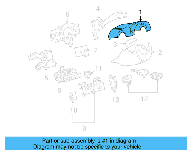 Upper Column Cover 1K0-858-560-9B9