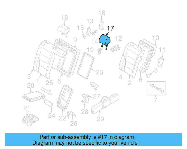 Headrest, Outer 5K0-885-901-L-83V - View 17