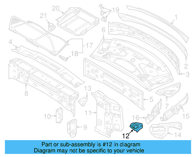 Side Panel Reinforcement 5C3-813-402 - View 3