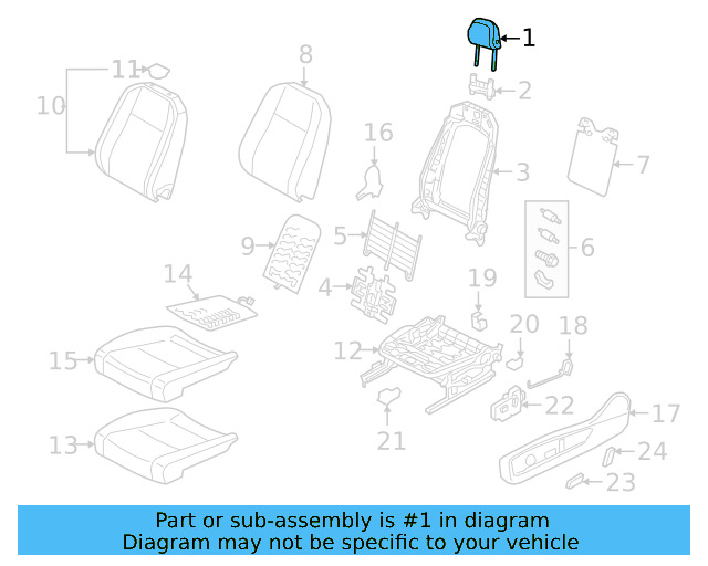 Headrest 3CN-881-901-F-VJS - View 13