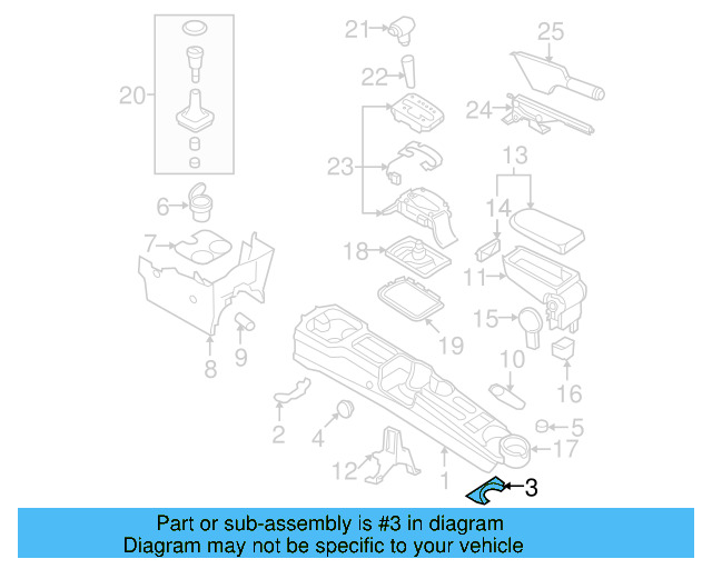 Console Body Cover 1C0-863-283-B-2QL - View 8