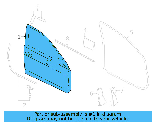 Door Shell 5G4-831-055-AS - View 11