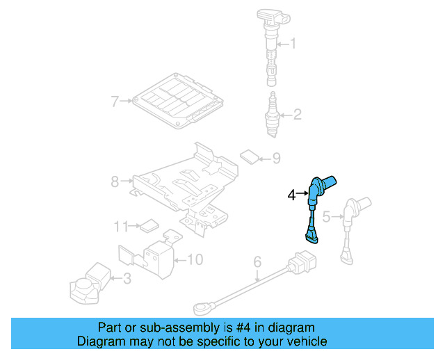 Engine Camshaft Position Sensor 07L-905-163-C - View 39