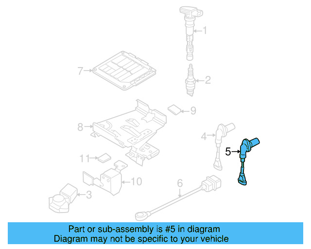 Engine Crankshaft Position Sensor 06H-906-433 - View 16