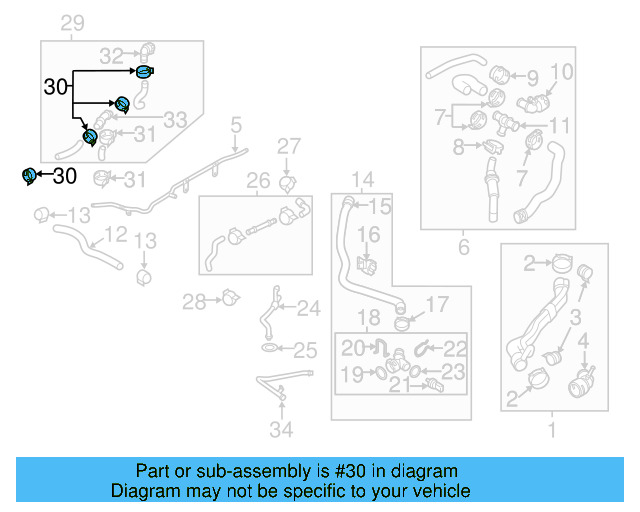 Reservoir Hose Clamp N-906-869-02 - View 383