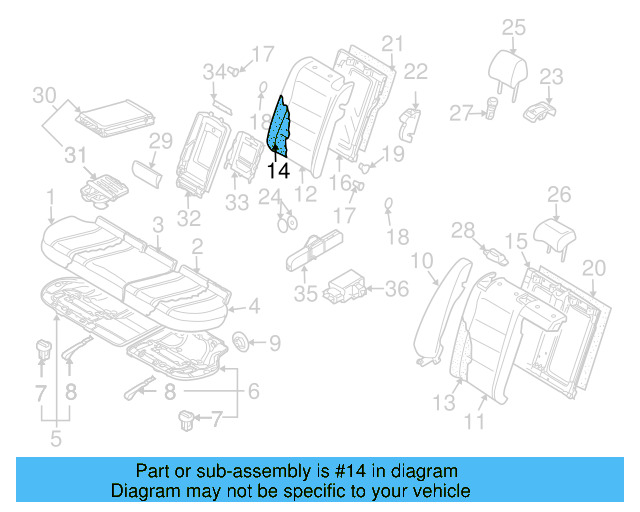 Seat Back Pad 3C0-885-775-A - View 4
