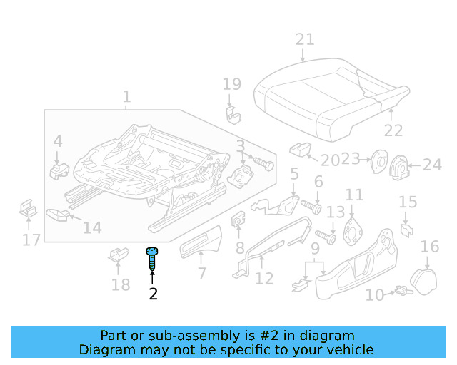 Seat Frame Screw N-909-650-02 - View 16