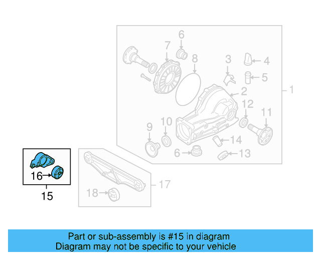 Differential Mount 3D0-599-125-B - View 4