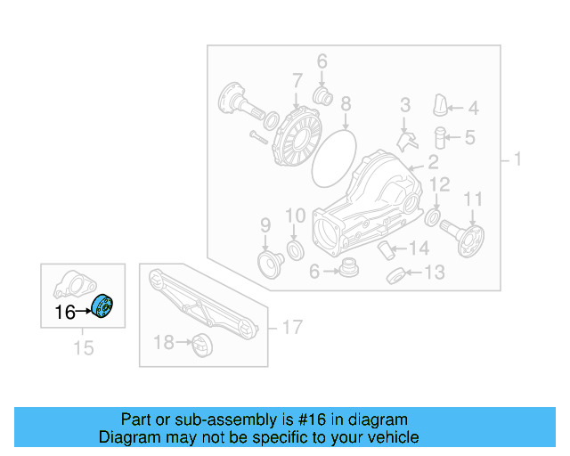 Differential Mount Bushing 8E0-599-381-B