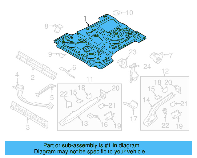 Floor Pan Assembly 8P0-813-111-C - View 3