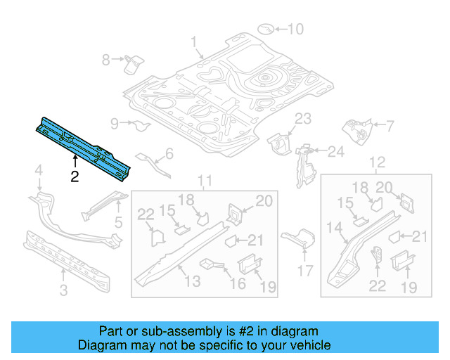 Floor Pan Cross 1K0-803-531-A - View 35