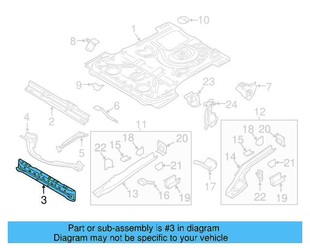 Floor Pan Cross 1K0-813-146 - View 25