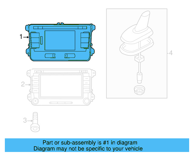 Radio Control Unit 1K0-035-274-A - View 5