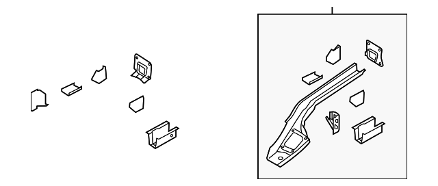 Side Member Assembly 1K6-803-501-G - View 12