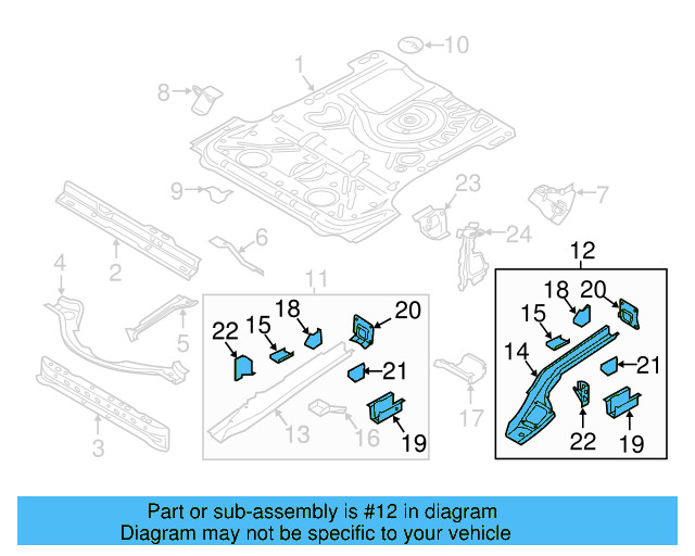 Side Member Assembly 1K6-803-501-G - View 10