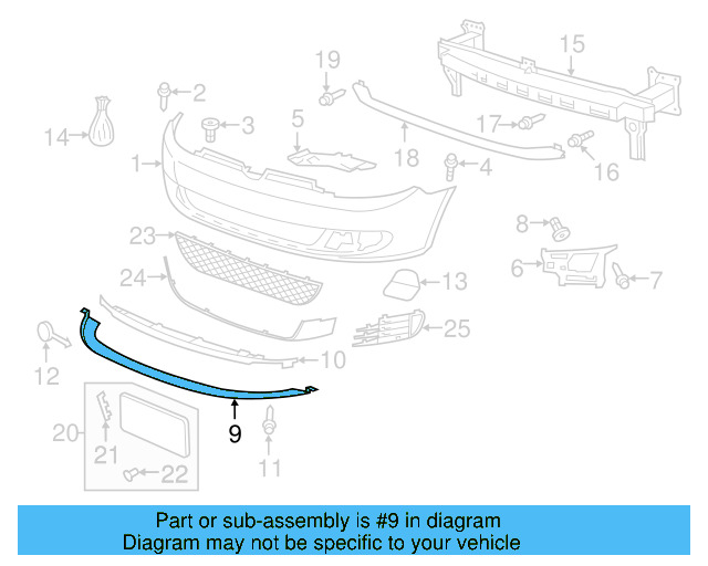 Spoiler 5K0-805-903-B-9B9 - View 3