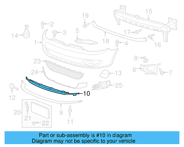Spoiler Retainer Plate 5K0-805-915-9B9 - View 2