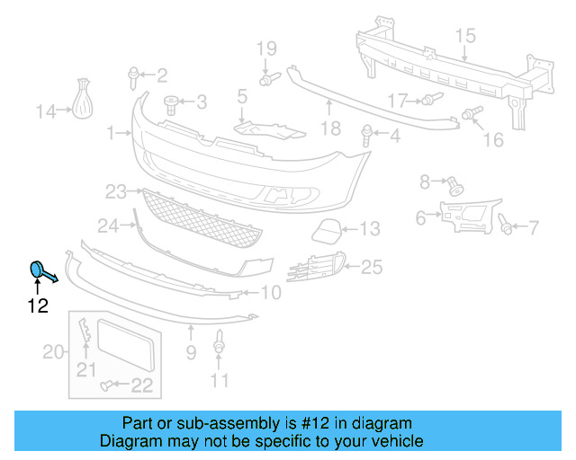 Tow Eye Cap 5K0-807-241-A-ROH - View 7