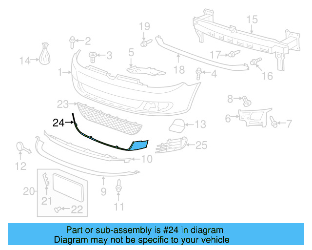 Lower Trim (Unpainted) 5k0853655ggru - View 3