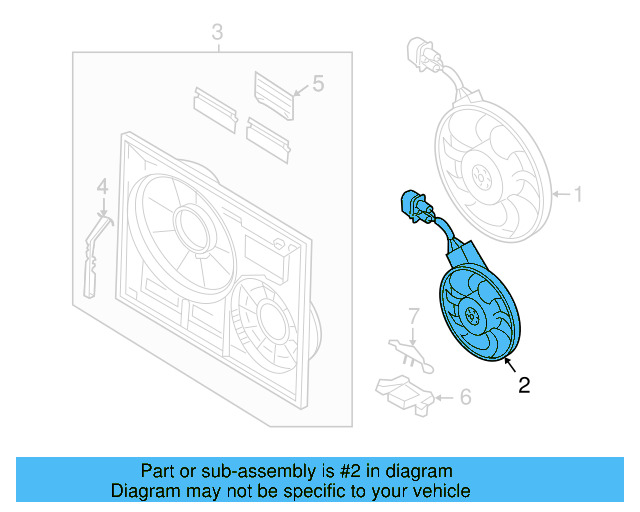 Engine Cooling Fan Motor 7L0-959-455-F - View 6