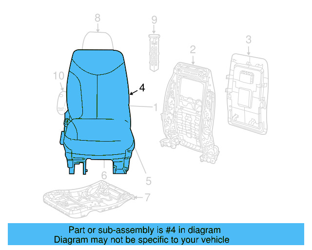 Seat Back Pad 7B0-881-775 - View 8