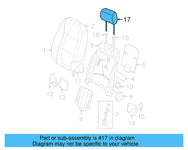 Headrest 1Q0-881-903-G-WRU - View 9