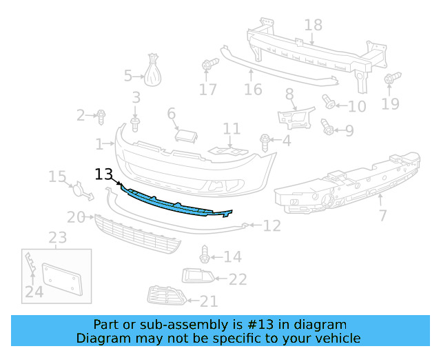 Spoiler Retainer Plate 5K0-805-915-B-9B9 - View 3