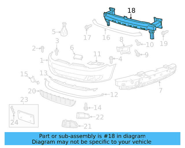 Impact Bar 5K0-807-109-R - View 3
