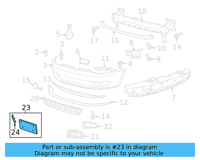 License Bracket 5K0-807-287-G-9B9 - View 5