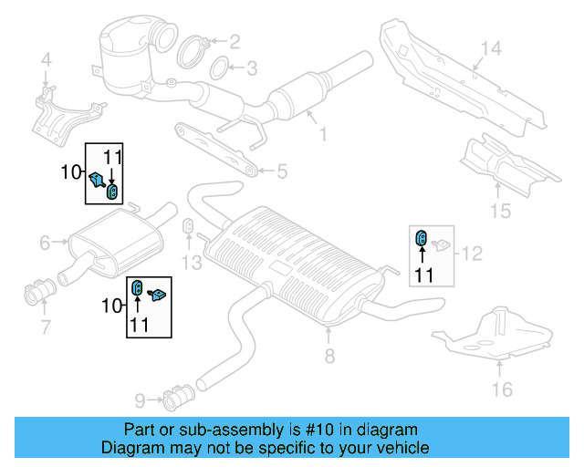 Exhaust System Hanger Bracket 3QF-253-144-A - View 4