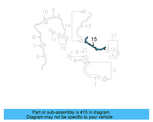 Lower Hose 1K0-122-051-GL - View 8