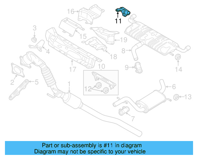 Exhaust System Hanger Bracket 1K0-253-144-BE - View 10