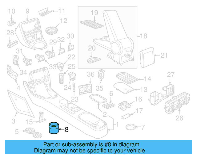 Ashtray 5N0-857-961-B-PX7