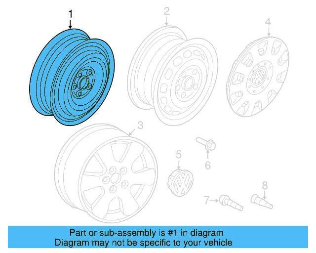 Spare Wheel 1K0-601-027-CB-03C - View 25