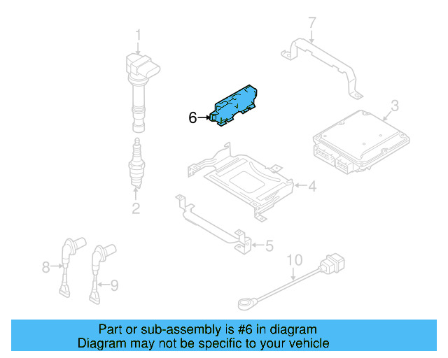 Engine Control Module (ECM) Bracket 6Q0-907-500-C - View 60