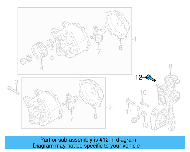Mount Bracket Lower Bolt N-910-268-02 - View 11
