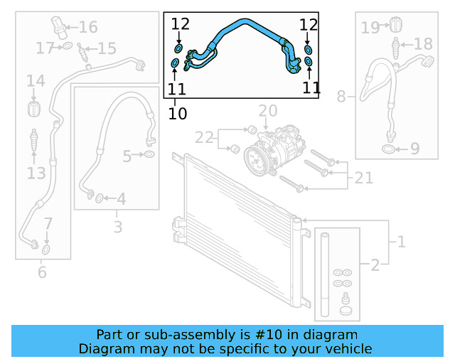 Rear AC Hose 5Q1-816-738-C - View 7